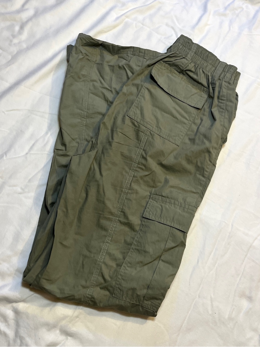 Primark Olive Green Wide Leg Cargo Jumpsuit Pants